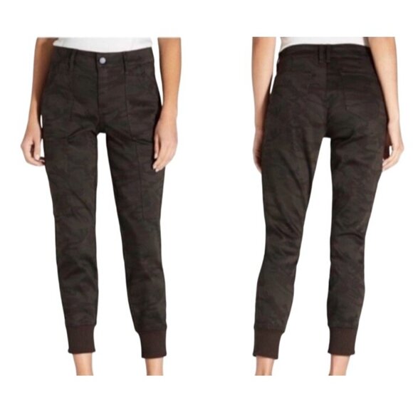 Level 99 Evereve Pants - Level 99 Women’s Skinny  Utility Jogger Sz 27  Camo Stretch Neon Ankle Zip Pants